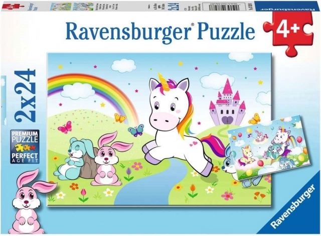 Puzzel RAVENSBURGER sprookjesachtige eenhoorn 2×24 stukjes