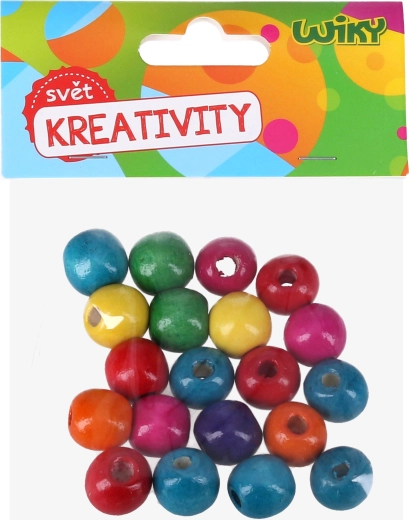 Houten gekleurde kralen 20 stuks