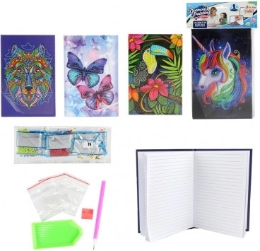 Creatief diamanten dagboek 14,5 × 21 cm – set met zelfklevende steentjes