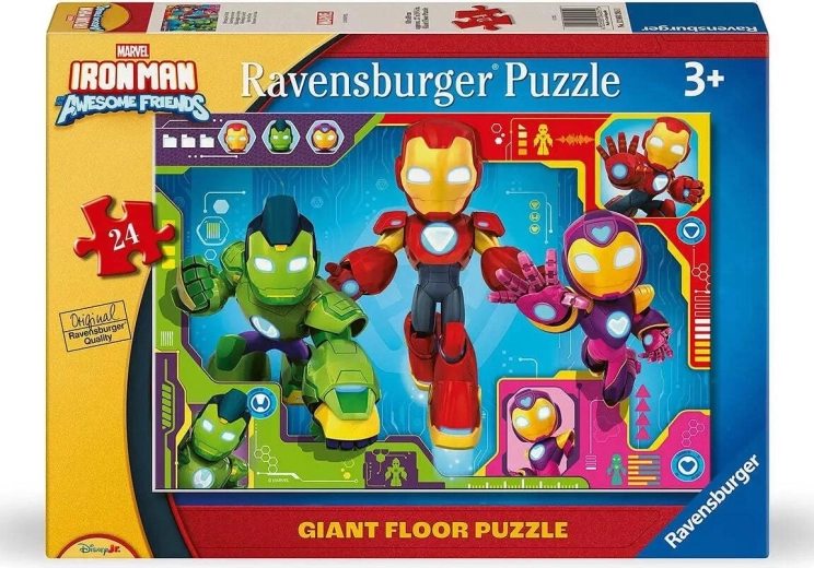 Ravensburger Reusachtige vloerpuzzel Iron Man en zijn geweldige vrienden – 24 stukjes