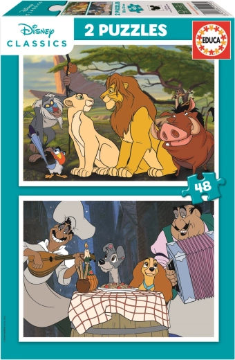 Educa Puzzel Disney Dieren 2x48 stukjes