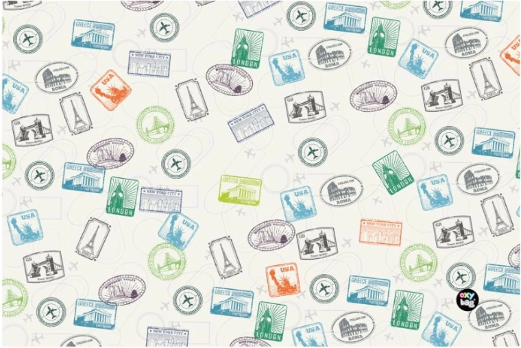 Polypropyleen bureau-onderlegger Stamps