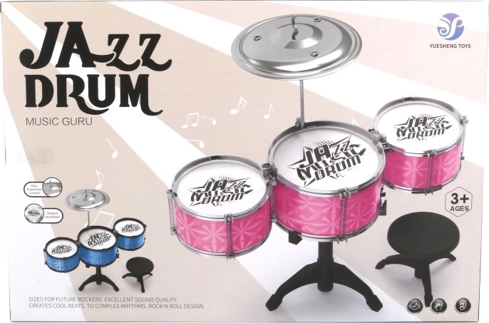 Kinder drumstel met krukje Yuesheng Toys