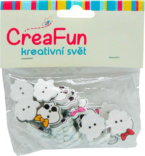 Gekleurde plastic schedels 18 mm, set van 30 stuks