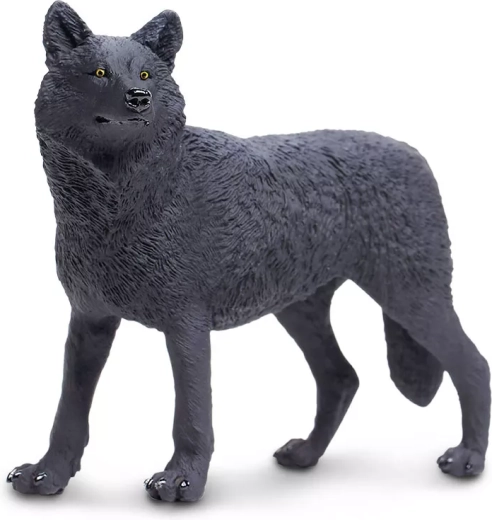 Figuur zwarte wolf Safari Ltd. - 1 stuk