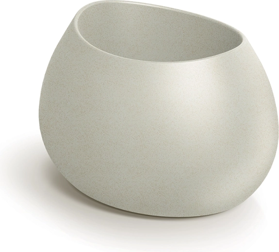 Bloembak Evolia 60 cm zandkleur – moderne kunststof plantenbak voor huis en tuin