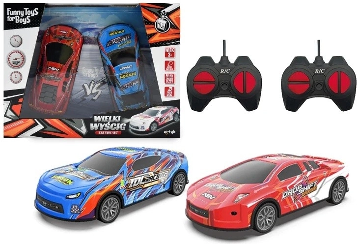 Set van 2 op afstand bestuurbare RC-auto’s 1:24