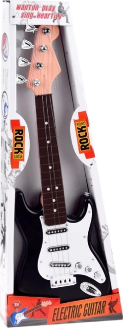 Elektrische kindergitaar met rockgeluid – zwart