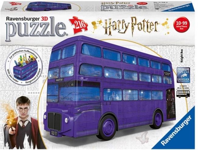 3D Puzzel Harry Potter Tovenaarbus 216 stukjes