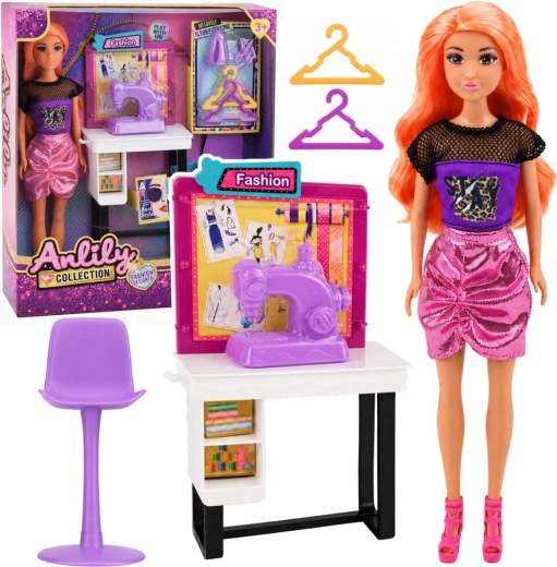 Anlily modeontwerpster – pop met naaiatelier en accessoires