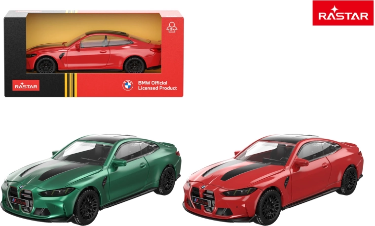 Metalen autootje Rastar BMW M4 CS 1:43 rood - 1 stuk