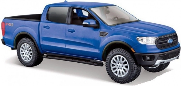 Modelauto Ford Ranger 2019 blauw 1/27