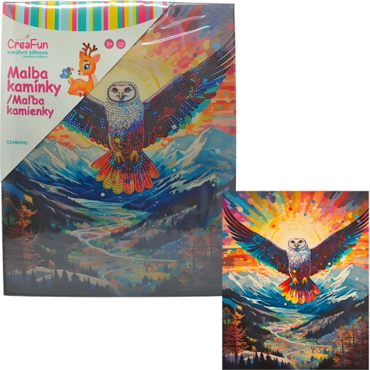 Diamantschilderen – uil 27 × 33 cm