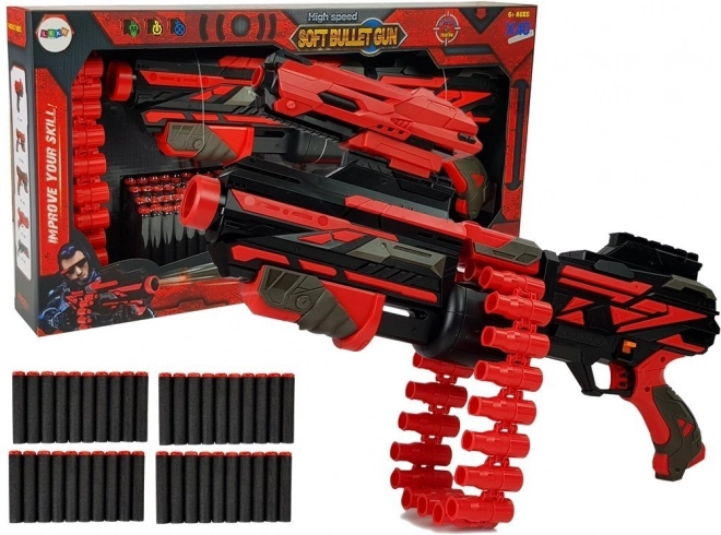 Grote rood-zwarte foamgeweer