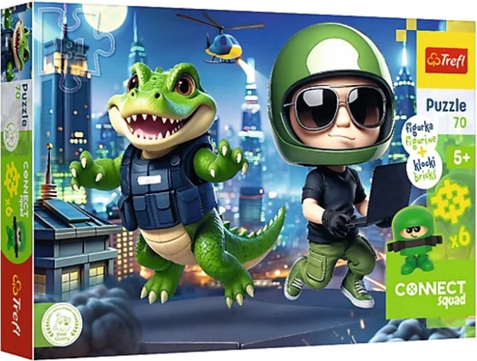 Puzzle Connect Mark 70 stukjes met figuurtje