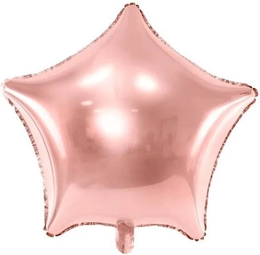 Folieballon ster rose gold 48 cm - 1 stuk