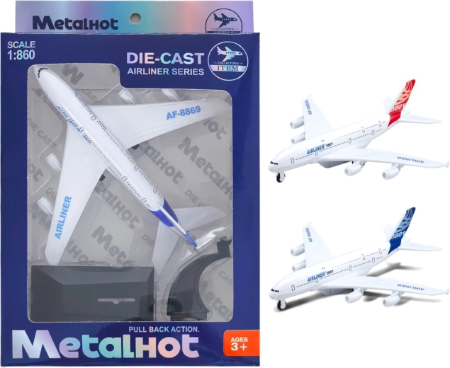 Metalen vliegtuigmodel Airliner MetalHot 1:860 met terugtrekmechanisme