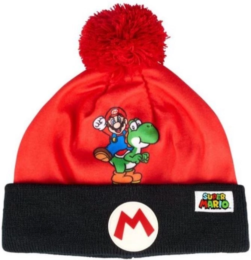Rode fleece muts Super Mario