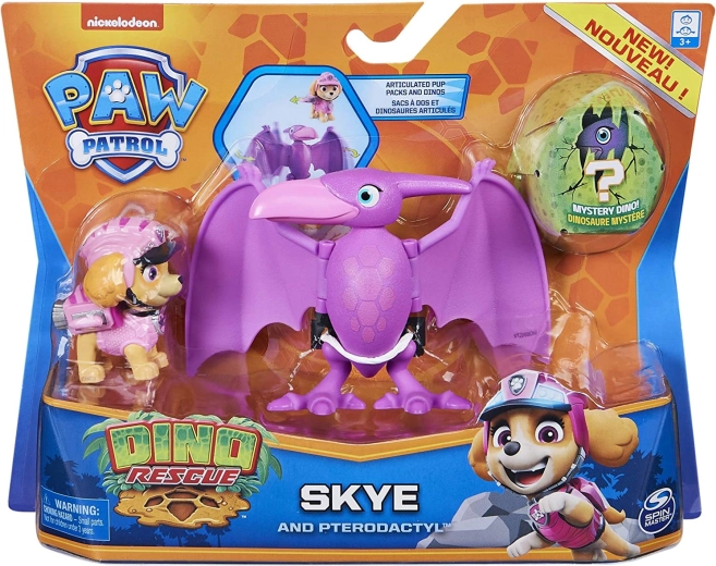 Paw Patrol Dino Rescue figuren Skye en pterodactylus