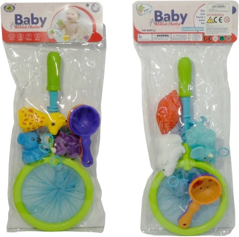 Badspeelgoed 2-in-1 – hengel en schepnet met diertjes