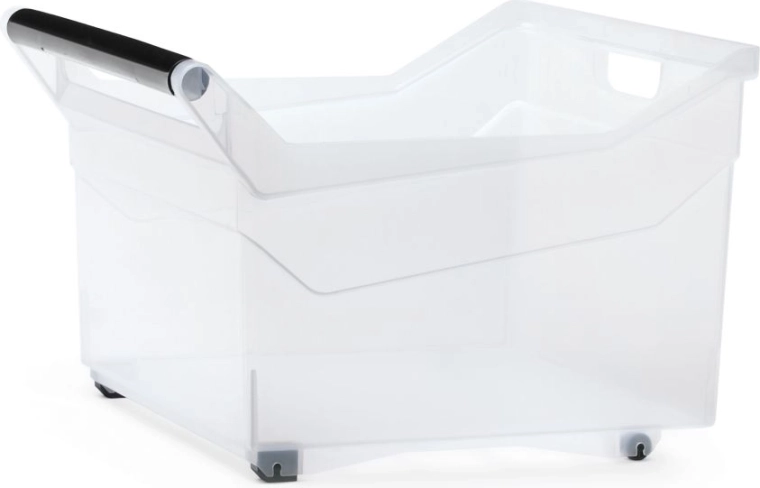Kunststof transparante opbergbox op wieltjes 29 l NUK