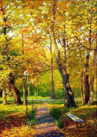 Norimpex schilderen op nummer Gouden herfst in het bos 40 × 50 cm