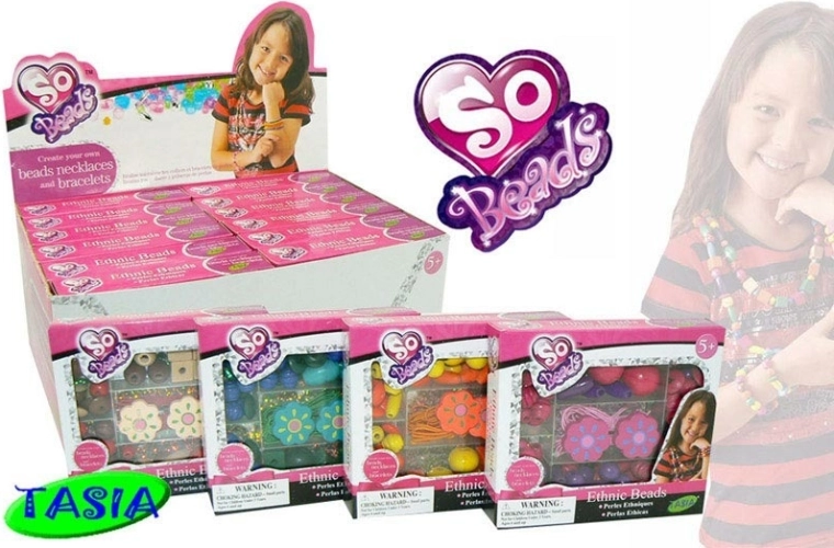 Tasia set houten kralen voor knutselen, 4 varianten