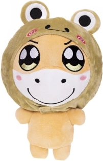 Pluchen paardje met kikker-capuchon