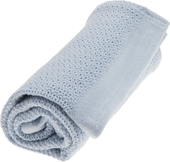 VINTER & BLOOM deken van biologisch katoen Soft Grid True Blue