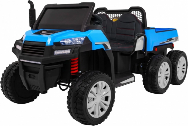 elektrische kinderauto farmer truck 4x4 met kiepbak, voor 2 kinderen, blauw