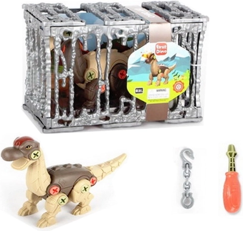 Bouwset dinosaurus om te schroeven in kooi
