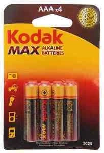 Kodak Alkaline Max AAA alkaline batterijen 1,5 V, 4 stuks