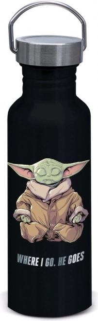 Aluminium fles met Grogu-motief uit The Mandalorian