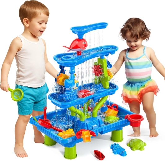 Woopie water- en zandtafel 4-in-1 met waterval en dolfijn