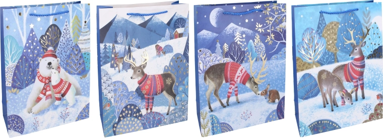 Kerstcadeautas M 26 × 32 × 10 cm - 1 stuk