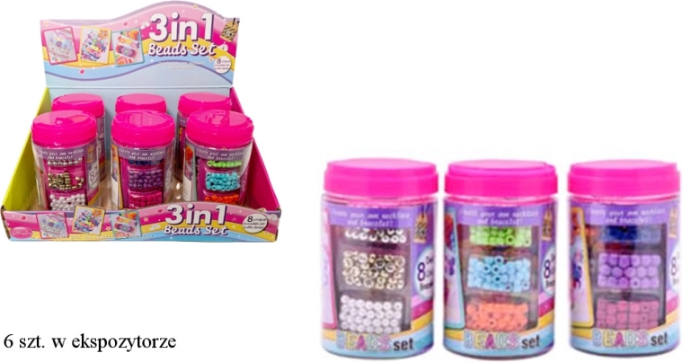 Creatieve kralenset voor het maken van sieraden in een plastic box