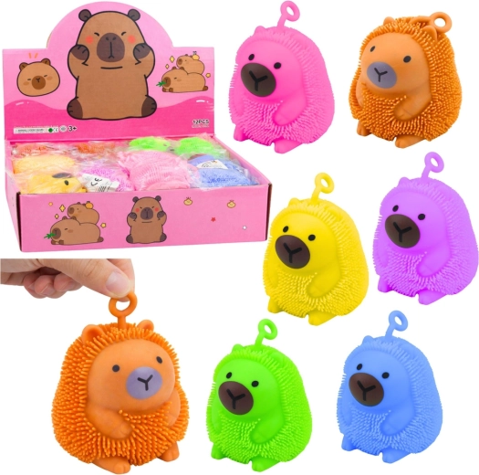 Sensorische antistressbal capybara met LED-licht, mix kleuren