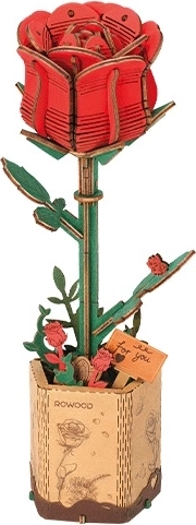 3D houten puzzel Rode Roos