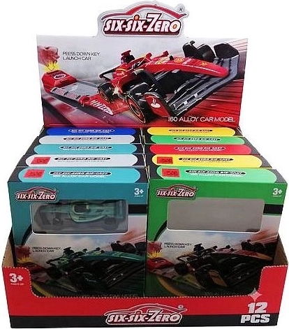 Raceautootje 10 cm (mix van 6 varianten)