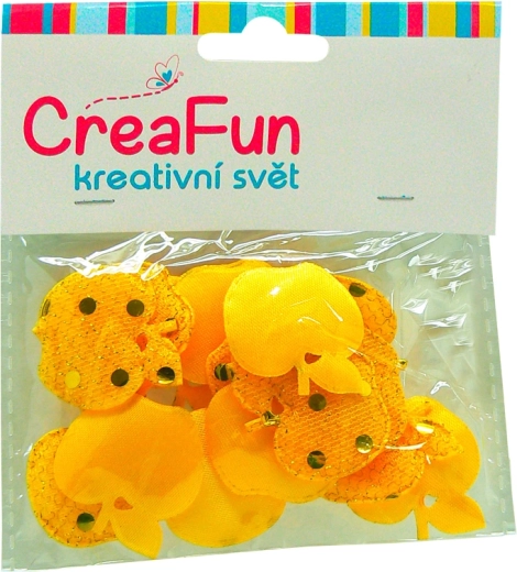 Textielen appeltjes met 3D stippen, set van 15 stuks (2,8 × 3 cm)