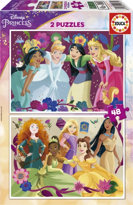 Puzzel Disney Prinsessen 2x48 stukjes