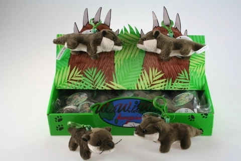 Pluchen otter sleutelhanger 15 cm