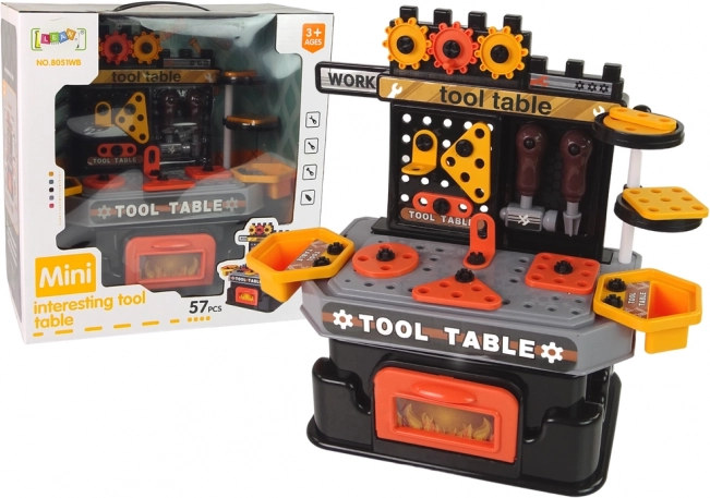 Kinderwerkbank met gereedschap – 57 stuks