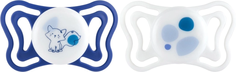 Chicco PhysioForma Light siliconen orthodontische fopspenen blauw 16–36 maanden 2 stuks
