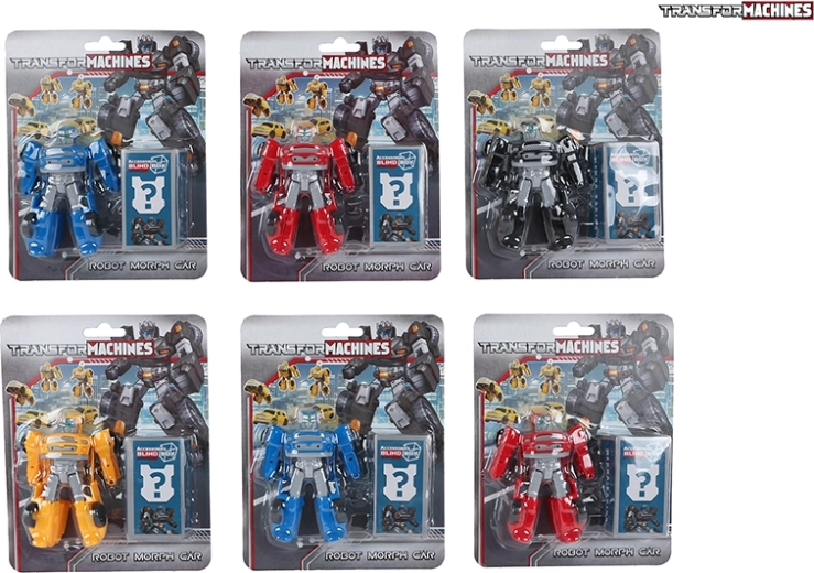 Transformerende robot-auto 9,5 cm met accessoires