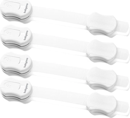 Universeel kinderslot BABYONO, wit, 4 stuks
