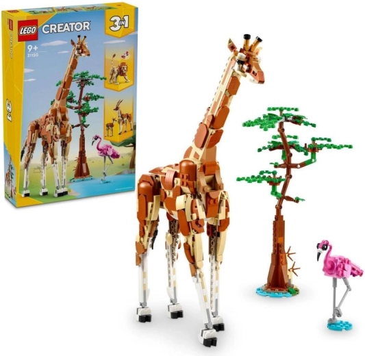 LEGO Creator 3-in-1 safaridieren – giraffe, gazelles en leeuw