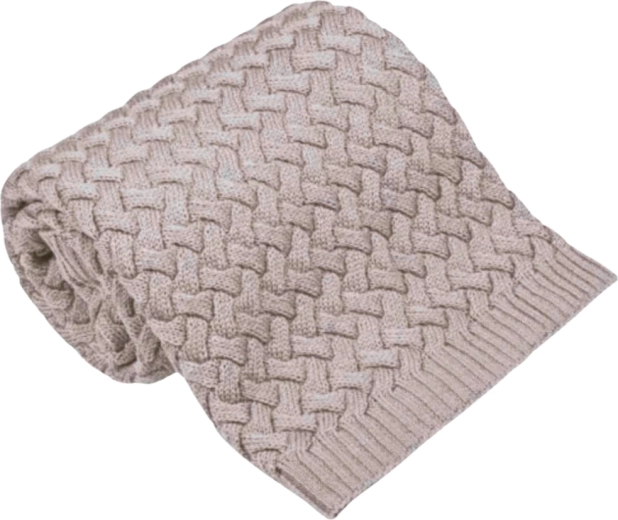 NANNA merino deken Fluffy beige