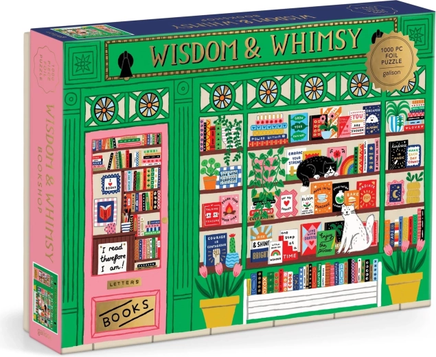 Metallic puzzel Boekhandel Wisdom & Whimsy 1000 stukjes GALISON