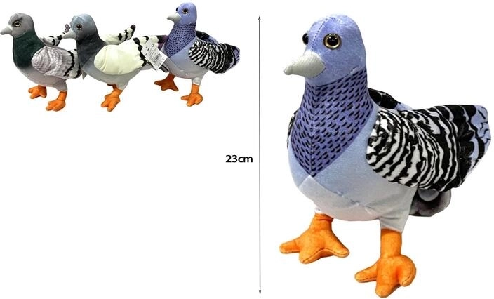 Pluchen duifmascotte - 1 stuk